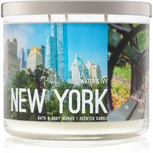 Bath & Body Works Rose Water & Ivy vonná svíčka 411 g I. New York