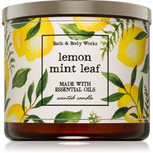 Bath & Body Works Lemon Mint Leaf vonná svíčka I. 411 g
