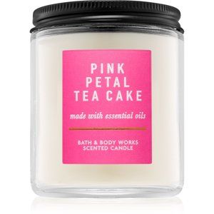 Bath & Body Works Pink Petal Tea Cake vonná svíčka 198 g