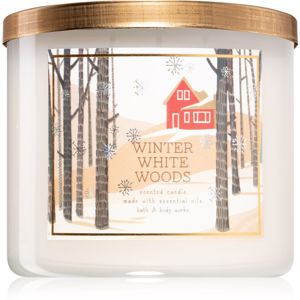 Bath & Body Works Winter White Woods vonná svíčka 411 g