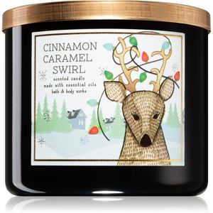 Bath & Body Works Cinnamon Caramel Swirl vonná svíčka II. 411 g