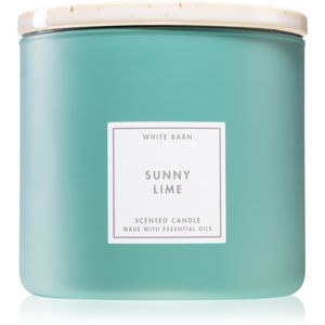 Bath & Body Works Sunny Lime vonná svíčka s esenciálními oleji 411 g