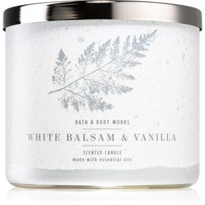 Bath & Body Works White Balsam & Vanilla vonná svíčka I. 411 g