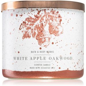 Bath & Body Works White Apple Oakwood vonná svíčka I. 411 g