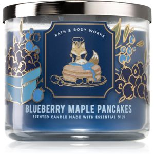 Bath & Body Works Blueberry Maple Pancakes vonná svíčka s esenciálními oleji 411 g