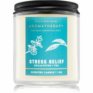 Bath & Body Works Stress Relief Eucalyptus Tea vonná svíčka 198 g
