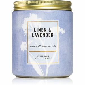 Bath & Body Works Linen and Lavender vonná svíčka I. 198 g