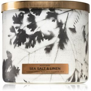 Bath & Body Works Sea Salt & Linen vonná svíčka 411 g