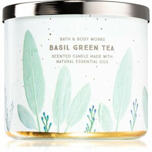 Bath & Body Works Basil Green Tea vonná svíčka 411 g