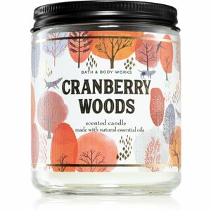 Bath & Body Works Cranberry Woods vonná svíčka s esenciálními oleji 198 g