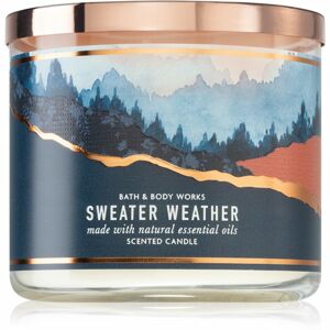 Bath & Body Works Sweater Weather vonná svíčka s esenciálními oleji 411 g