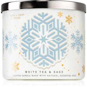 Bath & Body Works White Tea& Sage vonná svíčka 411 g