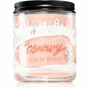 Bath & Body Works Snowy Peach Berry vonná svíčka II. 198 g