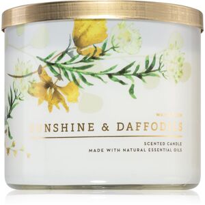 Bath & Body Works Sunshine and Daffodils vonná svíčka s esenciálními oleji 411 g
