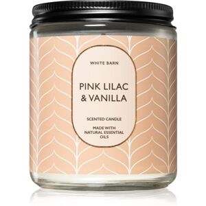 Bath & Body Works Pink Lilac & Vanilla vonná svíčka s esenciálními oleji 198 g