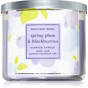 Bath & Body Works Spring Plum and Blackberries vonná svíčka 411 g