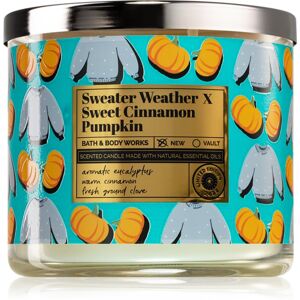 Bath & Body Works Sweater Weather X Sweet Cinnamon Pumpkin vonná svíčka 411 g