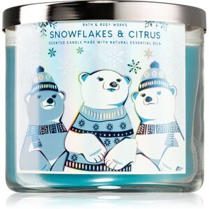 Bath & Body Works Snowflakes & Citrus vonná svíčka I. 411 g