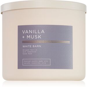 Bath & Body Works Vanilla + Musk vonná svíčka 411 g