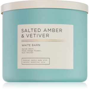 Bath & Body Works Salted Amber & Vetiver vonná svíčka 411 g