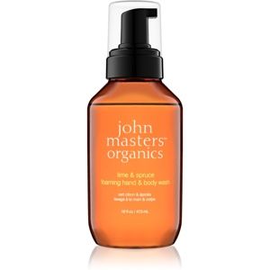 John Masters Organics Lime & Spruce pěnové mýdlo na ruce a tělo