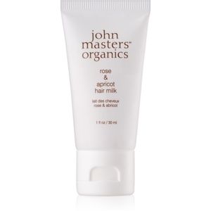 John Masters Organics Rose & Apricot bezoplachové mléko na suché konečky vlasů 30 ml