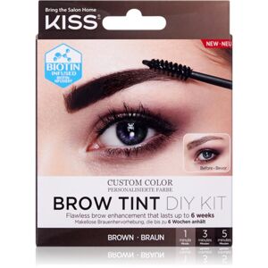 KISS Brow Tint DIY Kit barva na obočí odstín Brown 20 ml