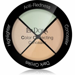 IsaDora Color Correcting paleta korektorů odstín Anti-Redness 4x1 g