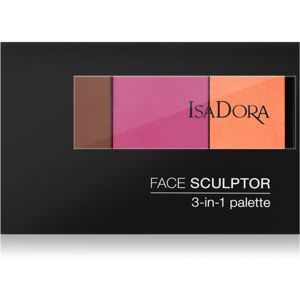 IsaDora Face Sculptor 3-in-1 Palette rozjasňující a bronzující paletka odstín 65 Bronze Plum 12 g