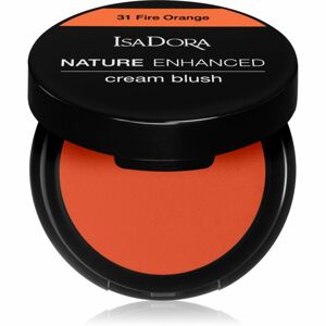 IsaDora Nature Enhanced Cream Blush kompaktní tvářenka se štětcem a zrcátkem odstín 31 Fire Orange