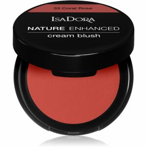 IsaDora Nature Enhanced Cream Blush kompaktní tvářenka se štětcem a zrcátkem odstín 33 Coral Rose
