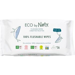 ECO by Naty Flushable Wipes vlhčené ubrousky pro děti 56 ks
