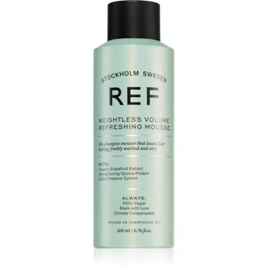 REF Weightless Volume Refreshing Mousse pěnový suchý šampon pro objem 200 ml