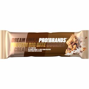 PRO!BRANDS Protein Big Bite cookies & cream proteinová tyčinka se sušenkovou příchutí 45 g