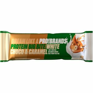 PRO!BRANDS Protein Big Bite bílá čokoláda/karamel proteinová tyčinka 45 g