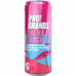 PRO!BRANDS BCAA Drink palma beach - jahoda/malina hotový nápoj s aminokyselinami 330 ml