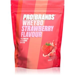 PRO!BRANDS Whey80 Protein syrovátkový protein příchuť Strawberry 500 g
