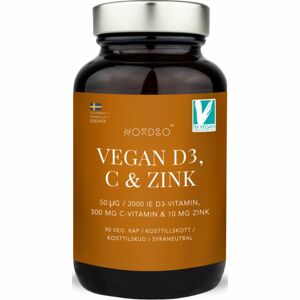 Nordbo Vegan D3, C & Zinek podpora imunity 90 ks