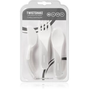 Twistshake Learn Cutlery příbor White 6 m+ 3 ks