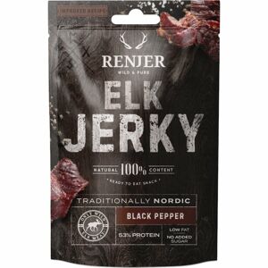 RENJER Nordic Elk Jerky Black Pepper sušené maso los 25 g