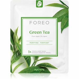 FOREO Farm to Face Sheet Mask Green Tea plátýnková maska se zklidňujícím účinkem pro smíšenou pleť 3x20 ml