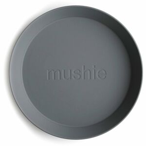 Mushie Round Dinnerware Plates talíř Smoke 2 ks
