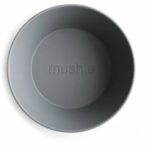 Mushie Round Dinnerware Bowl miska Smoke 2 ks