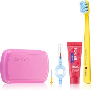 Curaprox Travel Set cestovní set Pink(na zuby, jazyk a dásně)