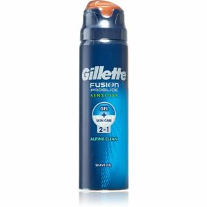 Gillette Fusion Proglide Sensitive gel na holení 2 v 1 Alpine Clean 170 ml