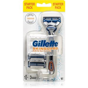 Gillette Skinguard Sensitive holicí strojek pro citlivou pleť + náhradní břity 3 ks 3 ks