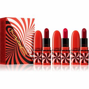 MAC Cosmetics Tiny Tricks Mini Lipstick Trio Hypnotizing Holiday sada rtěnek 3 ks odstín Red