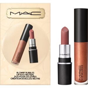 MAC Cosmetics Bubbles & Bows Blowin Bubbles Lip Duo dárková sada na rty odstín Neutral 2 ks