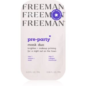 Freeman Pre-Party rozjasňující pleťová maska duo 9 ml