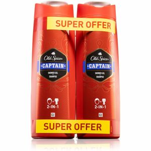 Old Spice Captain sprchový gel a šampon 2 v 1 pro muže 2x400 ml